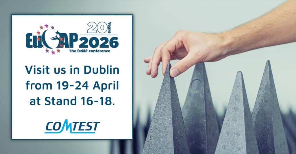 Visit Comtest at EUCAP 2026 Dublin from April 19-24, Stand 16-18.